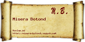 Misera Botond névjegykártya